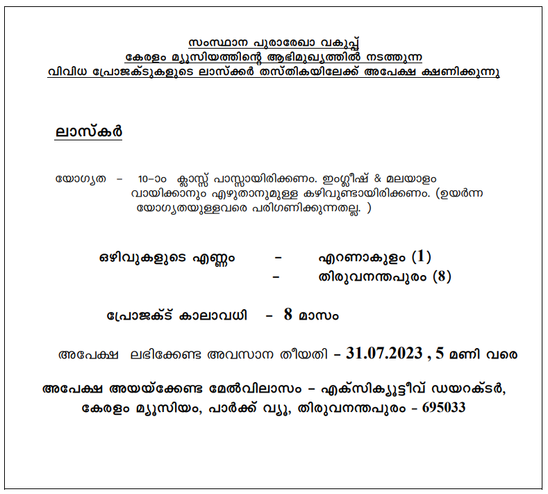 Keralam Museum of History and Heritage Notification 2023