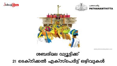 Technical Expert Vacancy 2024 in Sabarimala | Pathanamthitta District Disaster Management Authority Notification for Sabarimala Technical Expert Duty